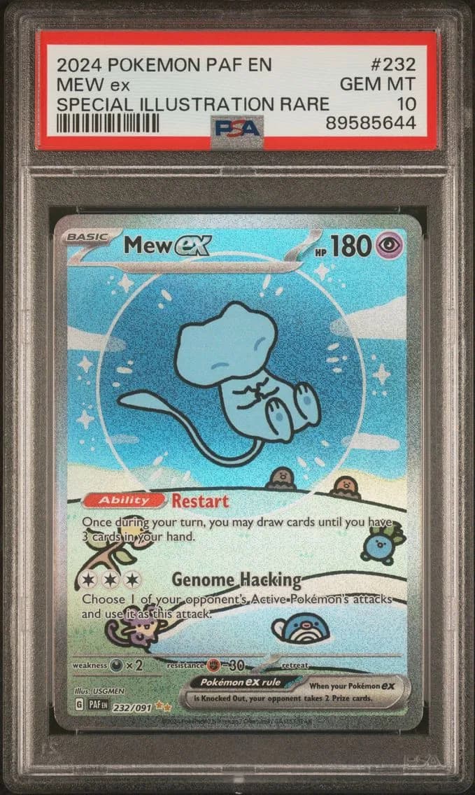 2024 #232 Mew EX PSA 10 Paf EN-Paldean Fates, PSA 10
